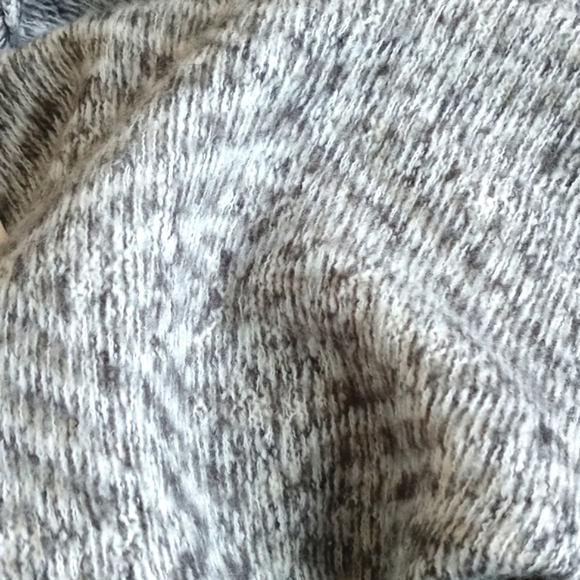 Abercrombie & Fitch Grey & Winter White Wool Nylon Open Long Sleeve Cardigan M/L - Picture 5 of 9